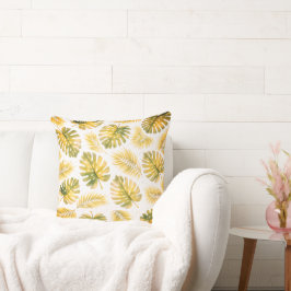 Elegant Monstera and Palm Leaves Pattern Kissen