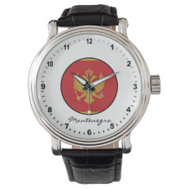 Elegant Montenegro Watch & Montenegro Flag Armbanduhr