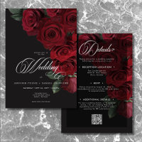 Elegant Moody Blood Rote Rosen floral Two Sided