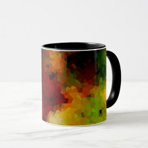 Elegant, Mosaikmuster, mehrfarbig, abstrakt Tasse