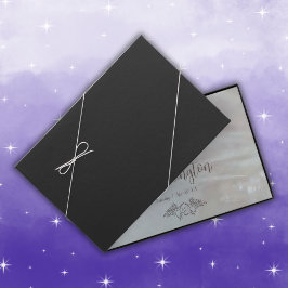 Elegant Mother-of-Pearl Gray/Lilac Wedding Gästebuch