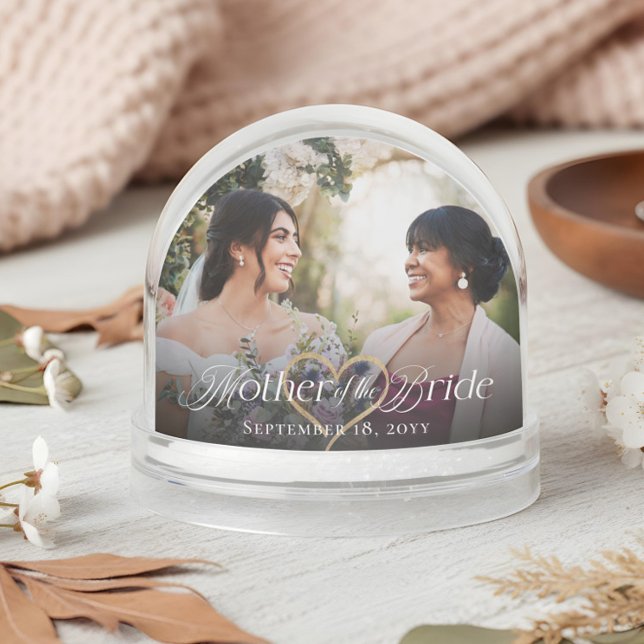 Elegant Mother of the Bride Photo Memory Keepsake Schneekugeln (Elegant Mother of the Bride Photo Memory Keepsake Snow Globe)