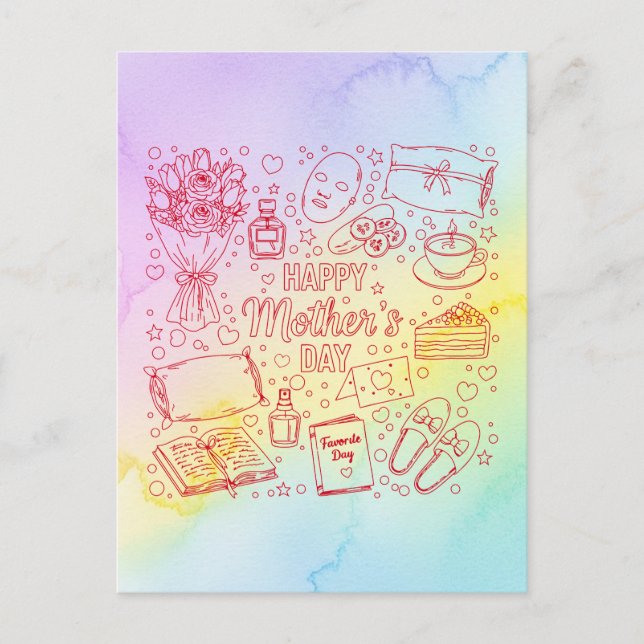 Elegant Mother’s Day Artwork Postkarte (Vorderseite)
