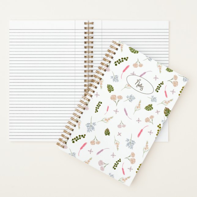 Élégant Motif botanique Floral Notes Journal II (À l'intérieur)