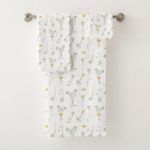 Élégant motif botanique orange floral minimal