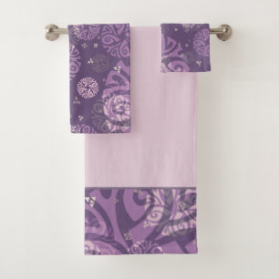 Élégant Motif Ethnique Purple Dusty