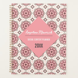 Élégant motif floral rose et noir