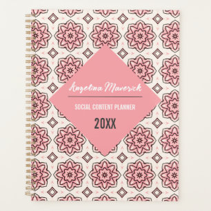 Élégant motif floral rose et noir