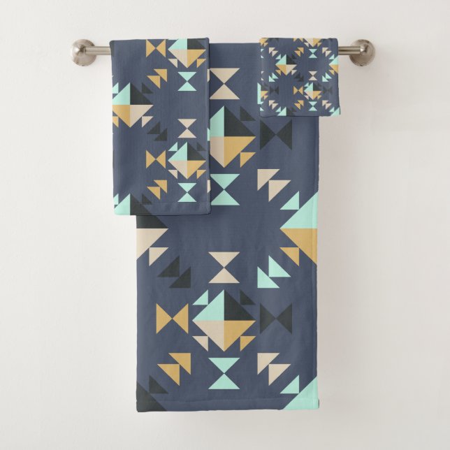 Elégant Motif géométrique en Mint, Gold et Black (En situation)