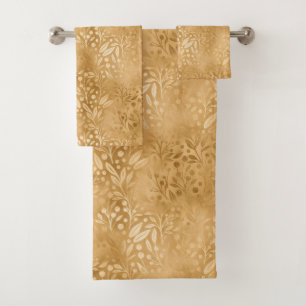 Elégant Motif Gold Foliage