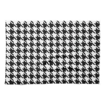 Élégant Motif noir et blanc serviettes de cuisine