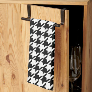 Élégant Motif noir et blanc serviettes de cuisine