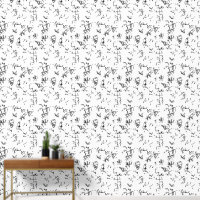 Élégant Motif noir sur mur Arrière - plan blanc