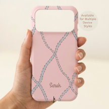 Élégant motif ondulé pastel rose girly