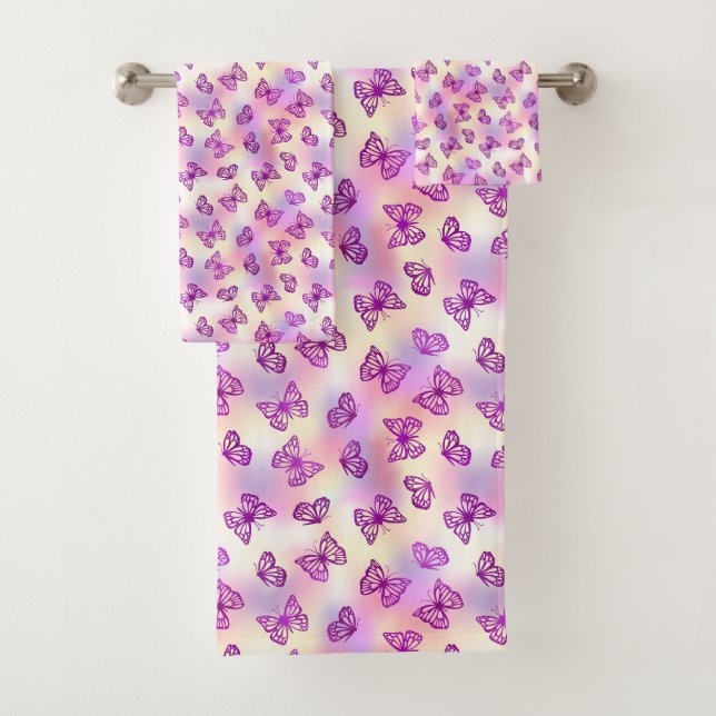 Elégant Motif papillon rose Pastel Design (En situation)