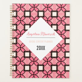 Élégant Motif rétro rose et noir