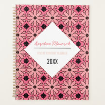 Élégant Motif rose et noir