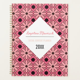 Élégant Motif rose et noir