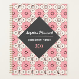 Élégant Motif rose et noir Contenu social
