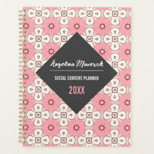 Élégant Motif rose et noir Contenu social