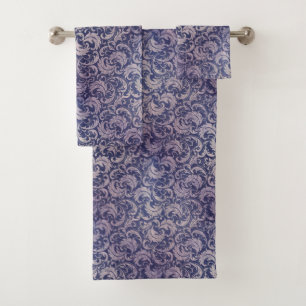 Élégant motif Vintage pourpre damassé