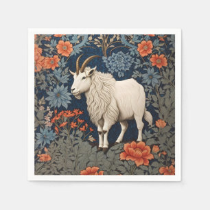 Elegant Mountain Goat William Morris Inspiriert Serviette