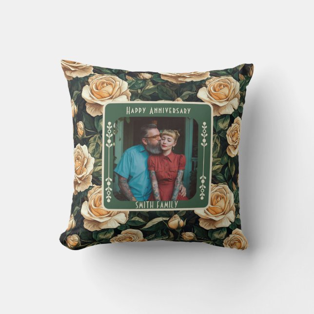 Elegant Mr And Mrs 3Th Anniversary Throw Pillow  Kissen (Vorderseite)