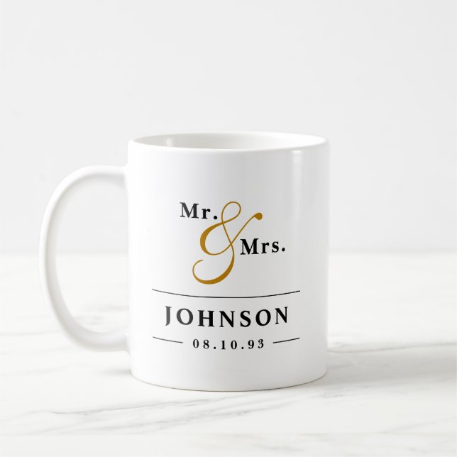 Elegant Mr. and Mrs. - Verheiratete Paare Kaffeetasse (Links)