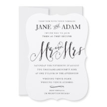 Elegant Mr & Mrs Typografy Wedding METALLIC Italie