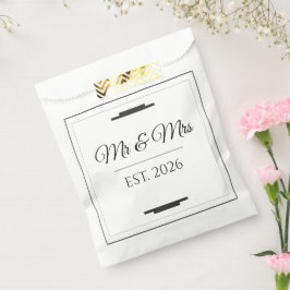 Elegant Mr & Mrs Wedding Modern Minimalist Favor Geschenktütchen