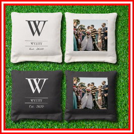 Elegant Mr & Mrs. Wedding Monogram und Fotos