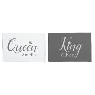 Elegant Mr. und Mrs. | King and Queen Modern Minim Kissenbezug