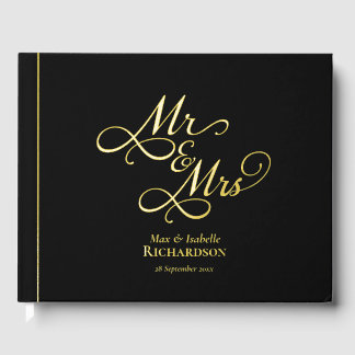 Elegant Mr. Wedding Foil Guestbook Gästebuch