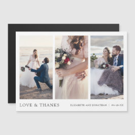 Elegant Multi Foto Wedding Vielen Dank Magnet