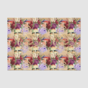 Elegant Mushroom Collage Seidenpapier