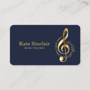 Elegant Music Teacher Piano Keys Musical Business Visitenkarte