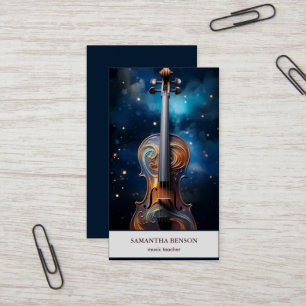 Elégant musicien Carte de visite avec note de musi