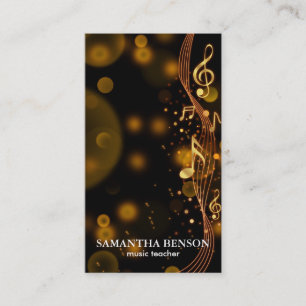 Elégant musicien Carte de visite avec note de musi
