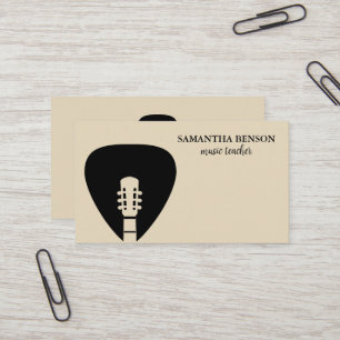 Elégant musicien Carte de visite avec note de musi