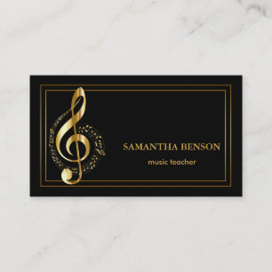 Elégant musicien Carte de visite avec note de musi