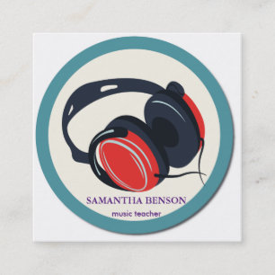 Elégant musicien Carte de visite avec note de musi