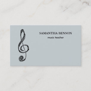 Elégant musicien Carte de visite avec note de musi