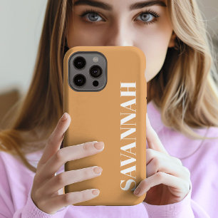 Elegant Mustard personalisierter Name einfach Case-Mate iPhone Hülle