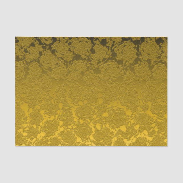 Elegant Mustard Yellow Black Modern Seidenpapier (Vorderseite)