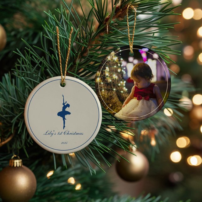 Elegant My First Christmas Personalized ornament (Von Creator hochgeladen)