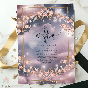 Elegant Mystic Floral Garden Wedding Einladung