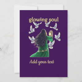 Elegant Mystical Women And Doves Gold Glitter Einladung