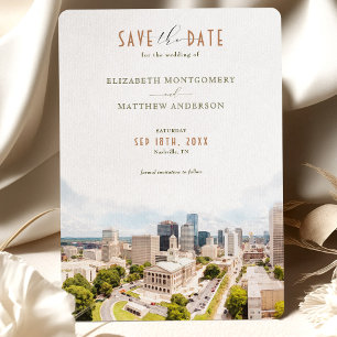 Elegant Nashville, Tennessee Rett-the-Date Einladung