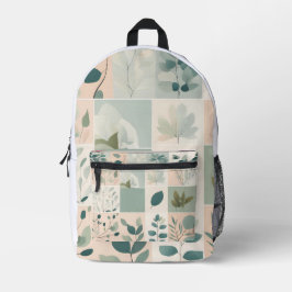 Elegant Nature Patchwork Bedruckter Rucksack
