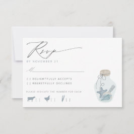 Elégant Nautical Beach Seashell Mariage RSVP